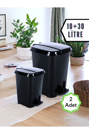 سطل زباله مشکی پلاستیک 40 L کد 814425533