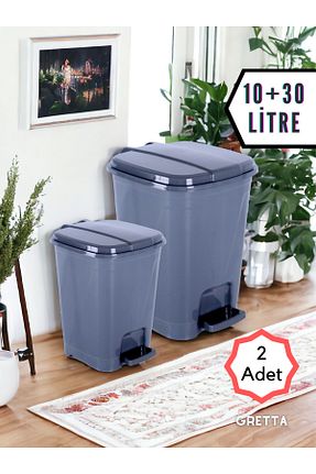 سطل زباله طوسی پلاستیک 40 L کد 814426509