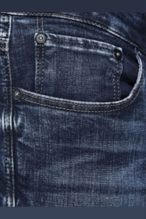 شلوار جین آبی مردانه پاچه راحت فاق افتاده جین اسلیم استاندارد کد 32205960