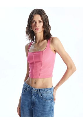 بلوز نارنجی زنانه ساده LC Waikiki - کد 814635827