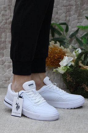 کفش اسنیکر سفید زنانه بند دار U.S. Polo Assn. - کد 814452534
