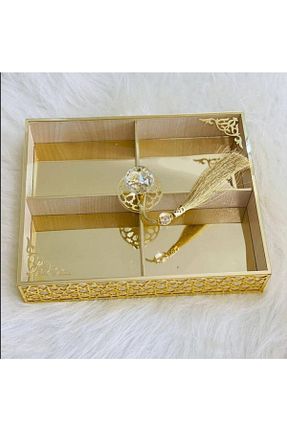 جعبه دکوراتیو طلائی چوب rakim decor - کد 282901662