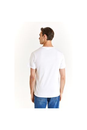 تی شرت سفید مردانه Fitted تکی کد 814606223