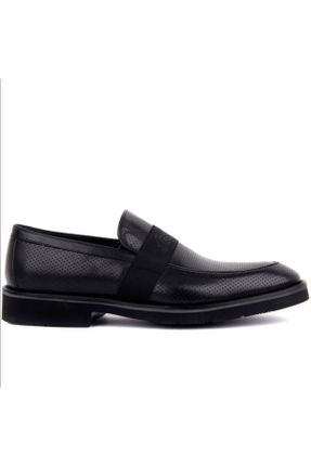کفش کلاسیک مشکی مردانه چرم طبیعی پاشنه کوتاه ( 4 - 1 cm ) پاشنه ساده کد 814620989