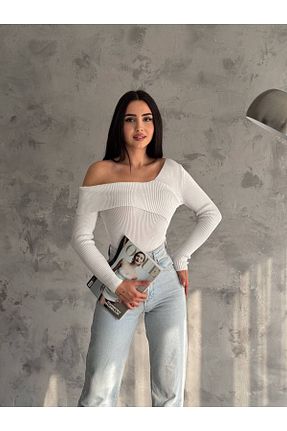 بلوز سفید زنانه ساده Noa Noa - کد 814640341