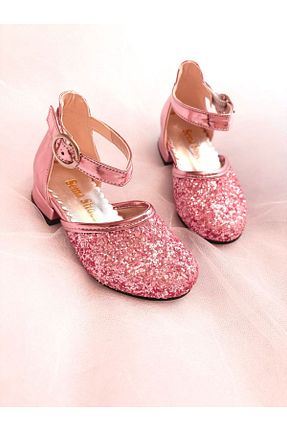 کفش پاشنه بلند پر صورتی بچه گانه پاشنه کوتاه (1 - 4 سانتی متر) PATİK BEBE - کد 814654386