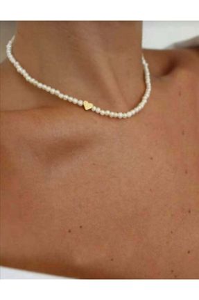گردنبند جواهر سفید زنانه مروارید کد 814713739