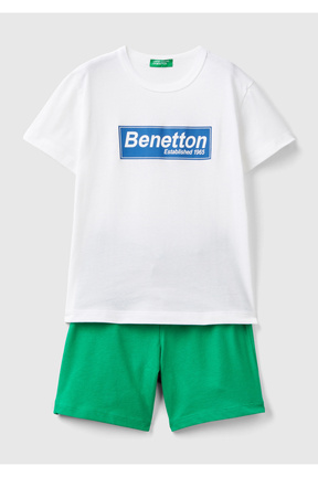 ست بالاتنه و پائین تنه اسپرت سبز بچه گانه United Colors of Benetton - کد 814739702