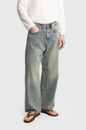 شلوار جین آبی مردانه فاق بلند کد 814807242