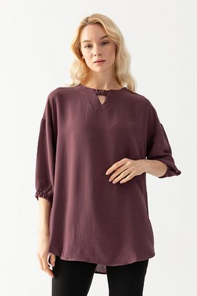 بلوز صورتی زنانه ساده EtkiModa - کد 814934326