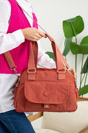کیف دوشی نارنجی زنانه پارچه ای Çanta Trend - کد 446783876