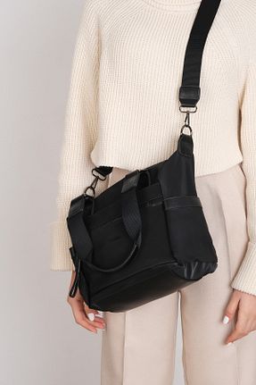 کیف دوشی مشکی زنانه ساتن Çanta Trend - کد 597173837