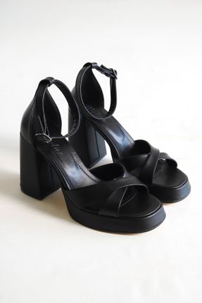 کفش پاشنه بلند کلاسیک مشکی زنانه ساتن پاشنه ضخیم پاشنه متوسط ( 5 - 9 cm ) کد 706106099