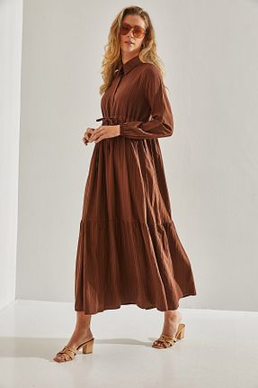 لباس حجاب قهوه ای زنانه کلوش Bianco Lucci Modest - کد 815127811