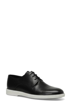 کفش آکسفورد مشکی مردانه چرم طبیعی پاشنه کوتاه ( 4 - 1 cm ) کد 815141461