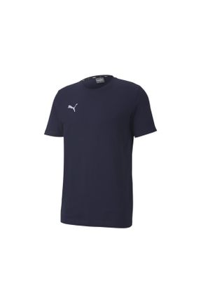تی شرت سرمه ای مردانه پلی استر یقه گرد رگولار تکی پوشاک ورزشی کد 815137963