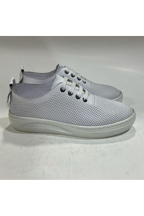 کفش کژوال سفید زنانه چرم خالص Öz Yapıcı Kundura - کد 815162443