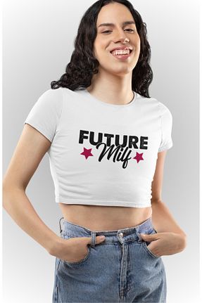 بلوز سفید زنانه چاپی Fuddy Moda - کد 726071835