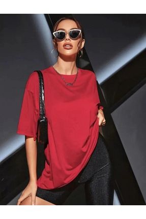 تیشرت قرمز زنانه اورسایز DOLCE MORE - کد 815180669