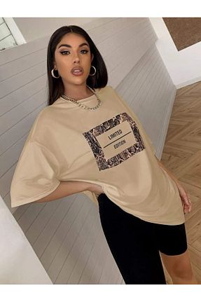 تیشرت طوسی زنانه اورسایز DOLCE MORE - کد 815185562