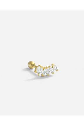 گوشواره غضروفی نقره طلائی MEKS JEWELS - کد 765392921
