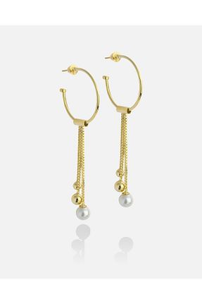 گوشواره نقره طلائی زنانه 925 عیار MEKS JEWELS - کد 765386191