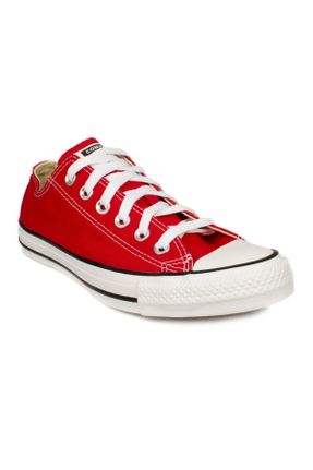 کفش اسنیکر قرمز زنانه بند دار پارچه نساجی کد 109664279