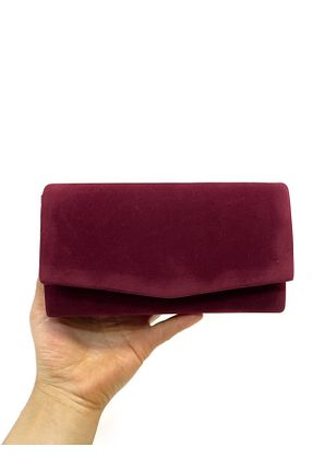 کیف مجلسی زرشکی زنانه پارچه ای Busrabags - کد 109555406
