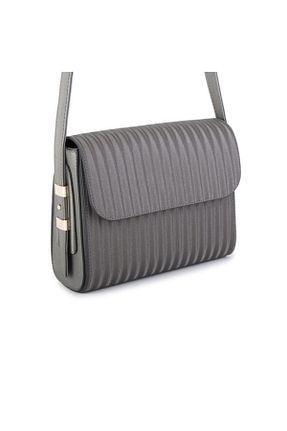 کیف پستچی طوسی زنانه چرم مصنوعی Nas Bag - کد 110483766