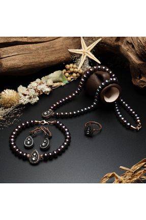 گردنبند مروارید مشکی Sima Silver - کد 111274075