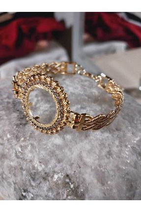 دستبند جواهر طلائی زنانه زیرکن GEZERGOLD TAKI - کد 111195548