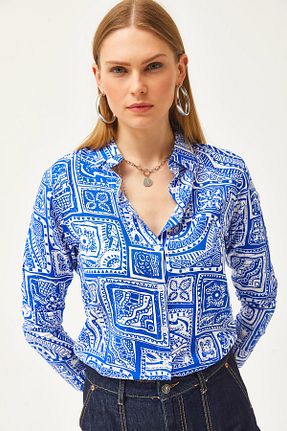 پیراهن سرمه ای زنانه رگولار Olalook - کد 814785709