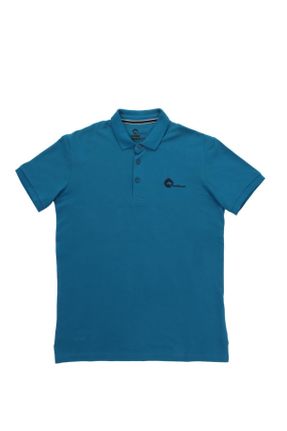 تی شرت آبی مردانه رگولار یقه پولو کد 6681611