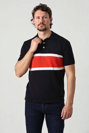 پولوشرت سرمه ای مردانه پنبه ای F&K - کد 814866131