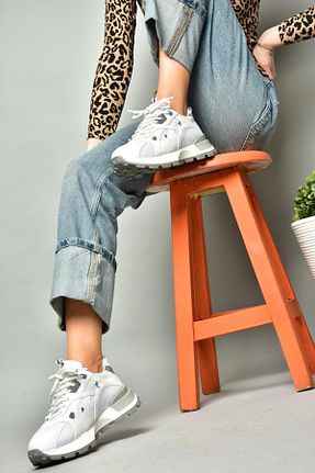 کفش اسنیکر سفید زنانه بند دار Fox Shoes - کد 814894931
