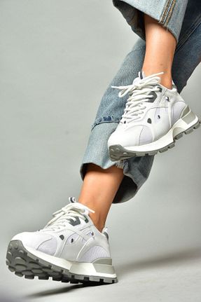 کفش اسنیکر سفید زنانه بند دار Fox Shoes - کد 814894931