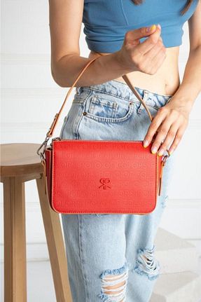 کیف دوشی قرمز زنانه چرم مصنوعی Polo Of Colors - کد 320923409