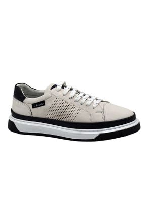 کفش کژوال سفید مردانه چرم طبیعی پاشنه کوتاه ( 4 - 1 cm ) پاشنه ضخیم کد 815164776
