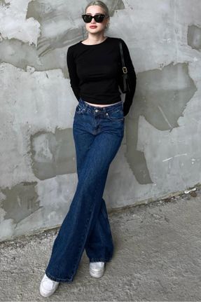 شلوار جین آبی زنانه پاچه تنگ بلند کد 806712914