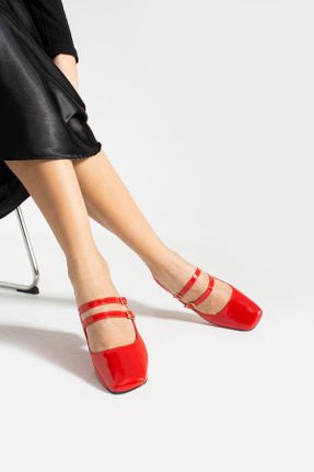 کفش پاشنه بلند کلاسیک قرمز زنانه پاشنه متوسط ( 5 - 9 cm ) پاشنه نازک کد 795272440