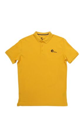 تی شرت زرد مردانه رگولار یقه پولو کد 6681607