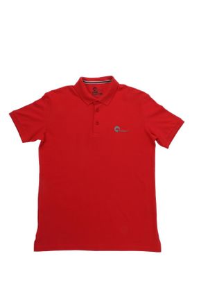 تی شرت قرمز مردانه رگولار یقه پولو کد 6681602