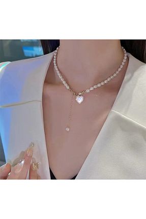 گردنبند جواهر سفید زنانه مروارید Girift Vintage - کد 814842867