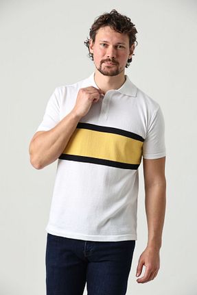 پولوشرت سفید مردانه پنبه ای F&K - کد 814866189