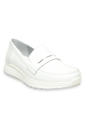 کفش کژوال سفید زنانه چرم طبیعی پاشنه کوتاه ( 4 - 1 cm ) پاشنه ساده کد 814927266