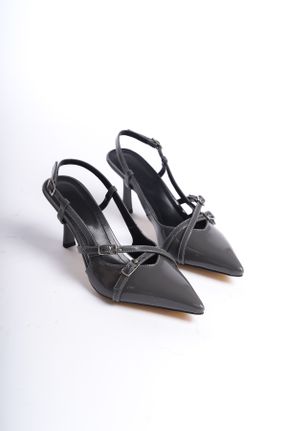 کفش پاشنه بلند کلاسیک طوسی زنانه چرم مصنوعی پاشنه نازک پاشنه متوسط ( 5 - 9 cm ) کد 815125577