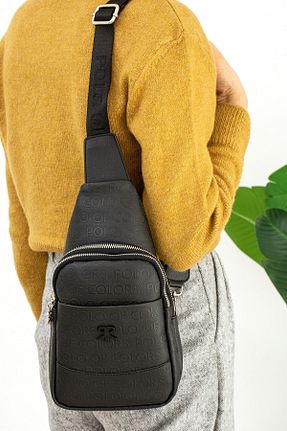 کیف دوشی مشکی زنانه چرم مصنوعی Çanta Trend - کد 461925430