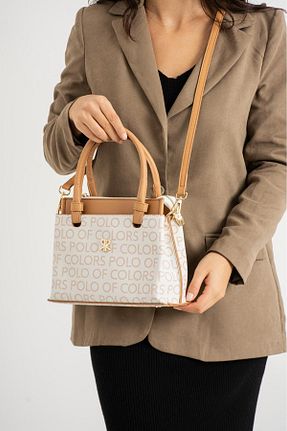 کیف دوشی بژ زنانه چرم مصنوعی Çanta Trend - کد 741794198