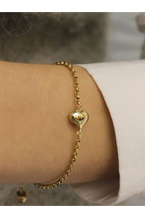دستبند طلا رنگی زنانه 14 عیار Akça Kuyumcu - کد 815145889