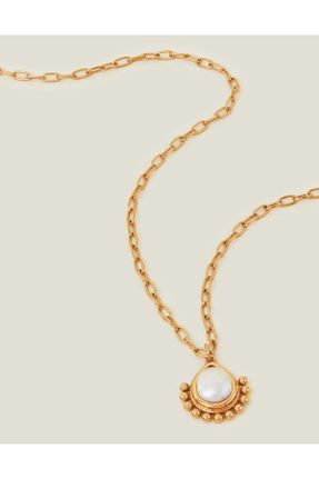 گردنبند جواهر متالیک زنانه روکش طلا کد 815024149